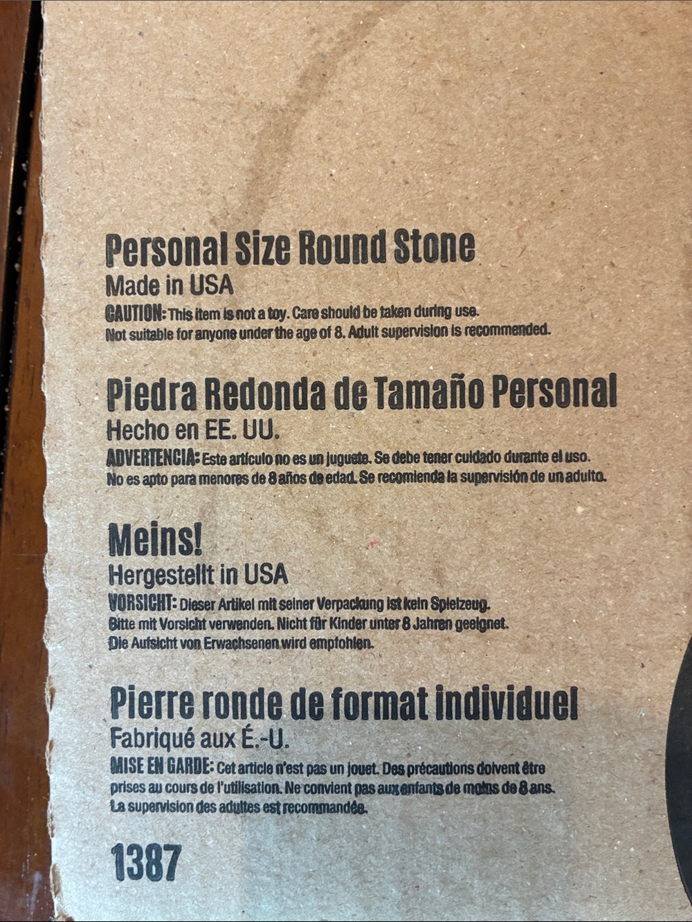 Pampered Chef Personal Size Pizza 9” Round Stone 1387 Made in USA NIB New - Picture 3 of 3
